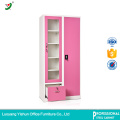 pink one drawer design steel baby kids wardrobe india